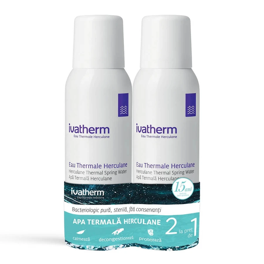 Herculane Thermalwasserspray, 100 ml + 100 ml, Ivatherm