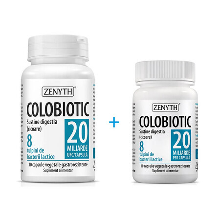 Colobioticapakket, probioticum 20 miljard, 30 + 10 capsules, Zenyth