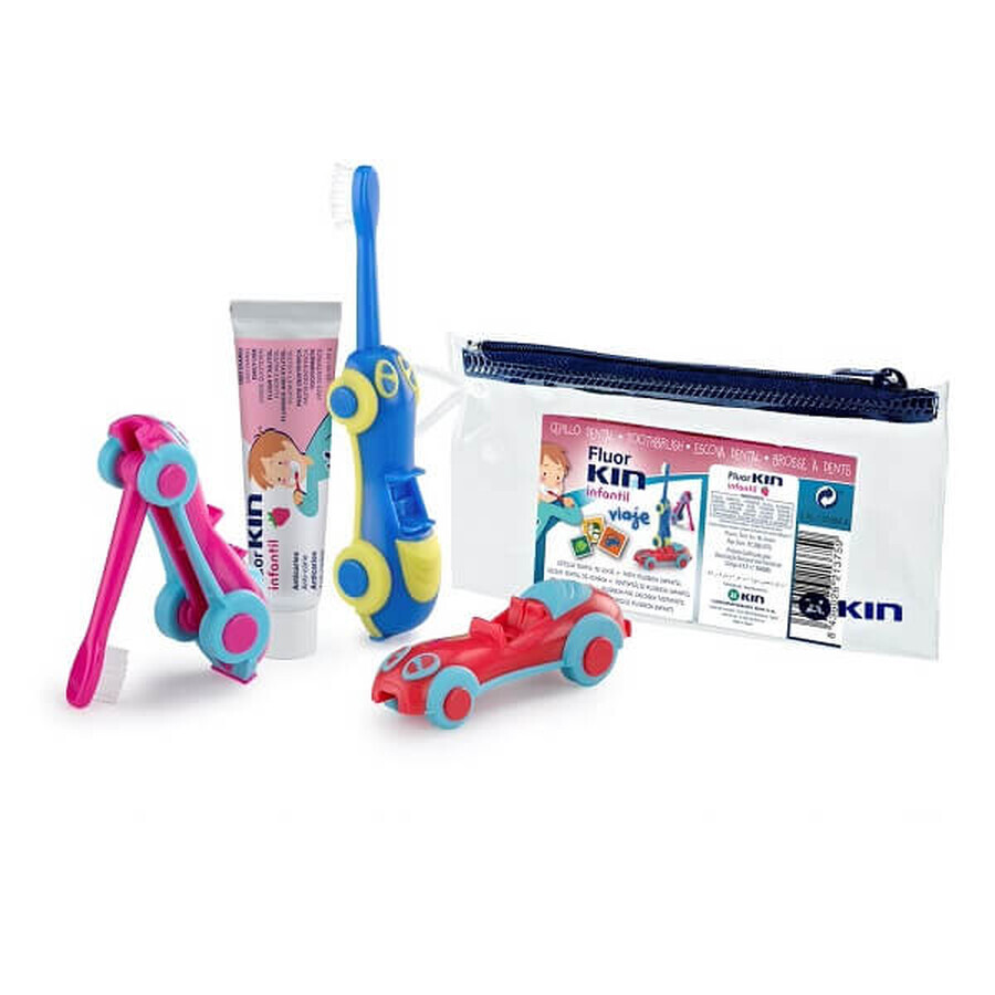 Dentifrice et brosse à dents de voyage pour enfants, Kin