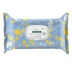 Baby Soothing Wet Wipes Package, 70 pieces + 70 pieces, Klorane Baby (50% discount on the second product)