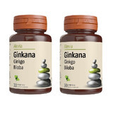 Pack Ginkana Ginkgo Biloba 40 mg, 30 tablets, Alevia (1+1)