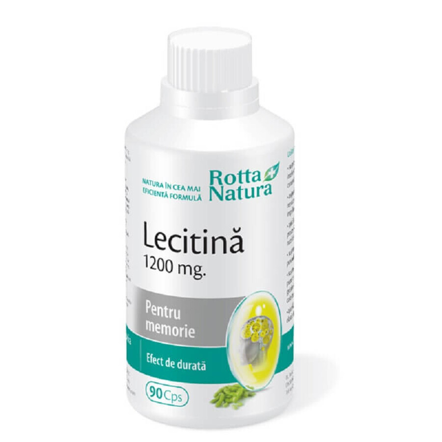 Paquet de lécithine 1200 mg, 90 gélules + 30 gélules, Rotta Natura