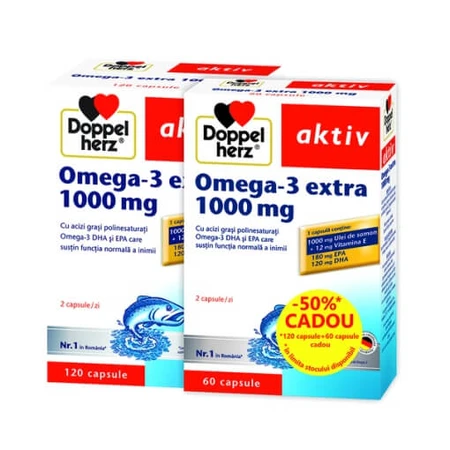 Omega - 3 Extra pack, 1000 mg, 120 + 60 capsules, Doppelherz