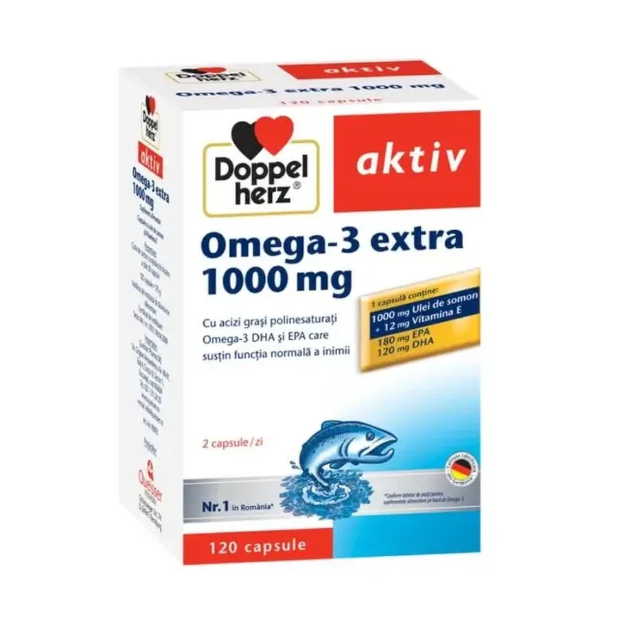 Omega - 3 Extra pack, 1000 mg, 120 + 60 capsules, Doppelherz