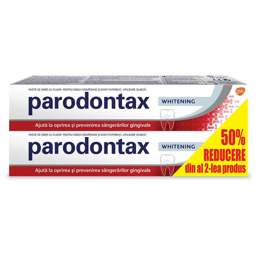 Confezione di dentifricio sbiancante Parodontax, 75 ml + 75 ml, Gsk