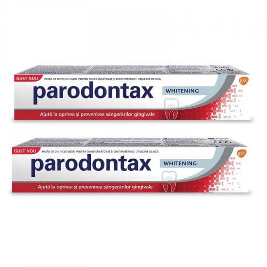 Whitening Tandpasta Pakket Parodontax, 75 ml + 75 ml, Gsk