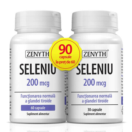 Verpakking Selenium 200 mcg, 60 + 30 capsules, Zenyth