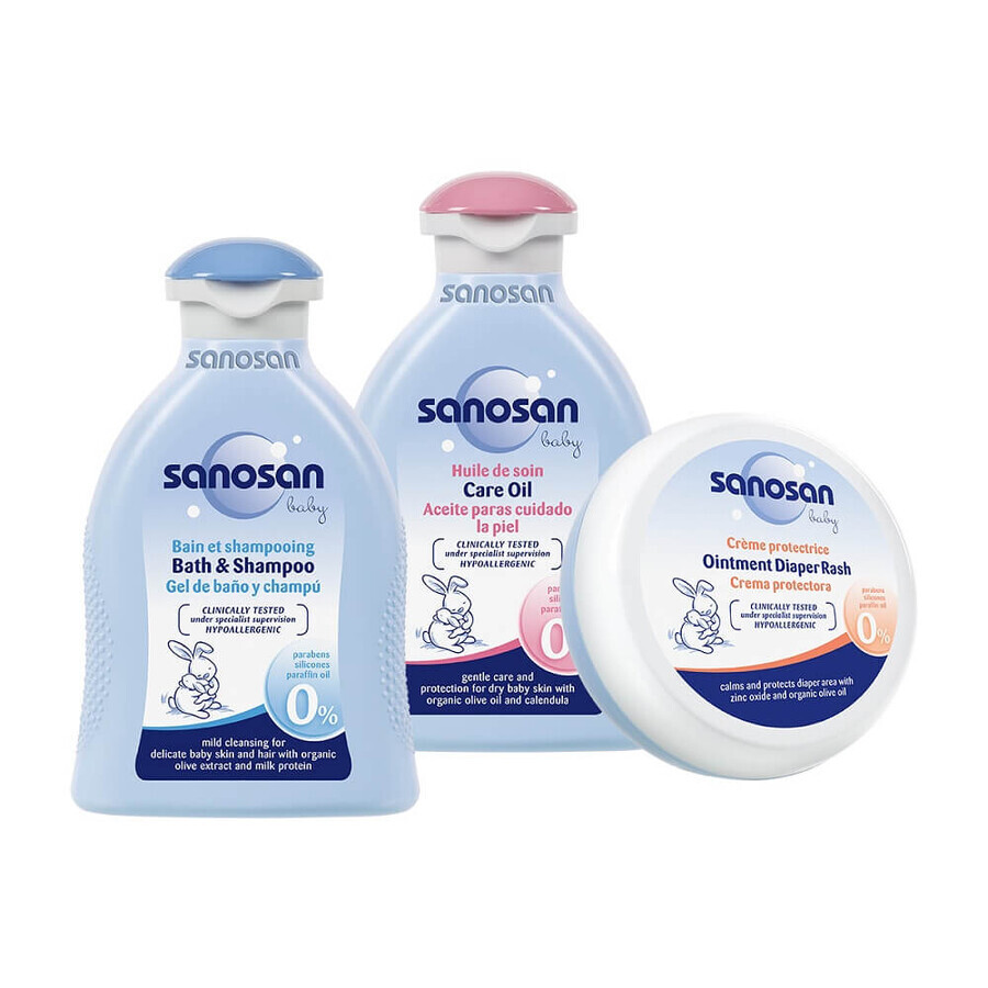 Pack huile, mousse et crème, 550 ml, Sanosan