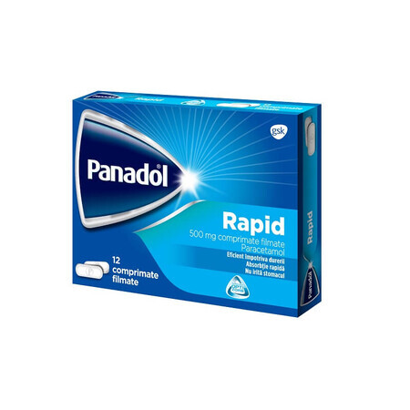 Panadol rapid 500mg, 12 comprimate, Gsk