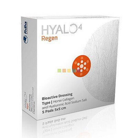 Bioactief verband Hyalo4 Regen, 5 stuks 5 x 5 cm, Fidia Farmaceutici