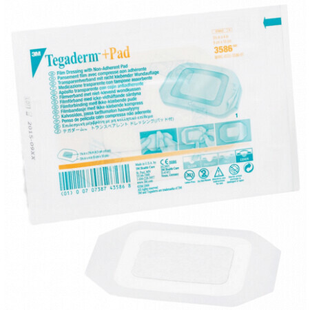 Tegaderm+Pad centraal absorberend kompres, 9x10 cm, 1 stuk, 3M