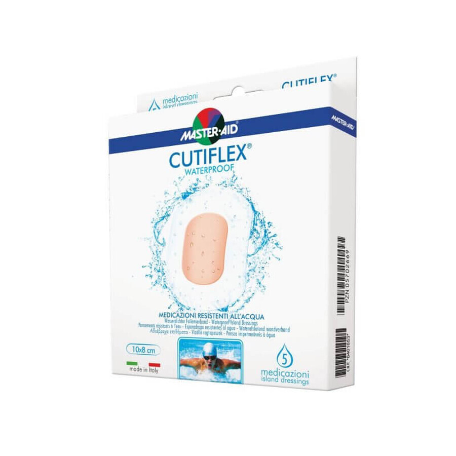 Cutiflex Master-Aid pansement stérile imperméable, 10,5x20 cm, 5 pièces, Pietrasanta Pharma