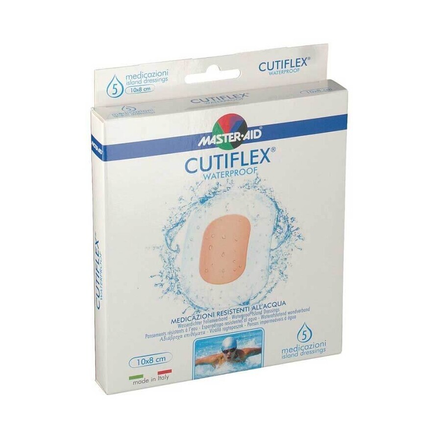 Cutiflex Master-Aid steriel waterbestendig verband, 10x8 cm, 5 stuks, Pietrasanta Pharma