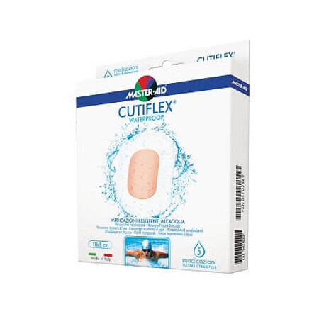 Master-Aid Cutiflex - Medicazione Waterproof 10 x 8 cm, 5 Medicazioni