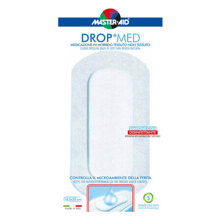 Postoperativer Verband Drop Med 10,5X20 cm, 5 Stück, Pietrasanta Pharma