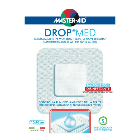 Postoperatief verband Drop Med 10x10 cm, 5 stuks, Pietrasanta Pharma