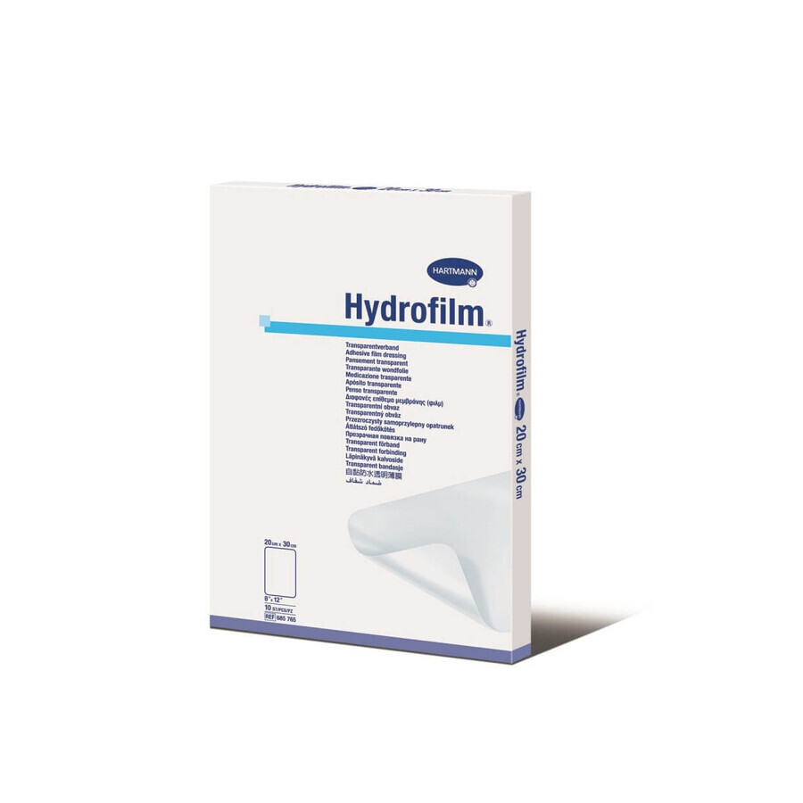 Hydrofilm transparent dressing, 20 x 30 cm (685765), 10 pieces, Hartmann