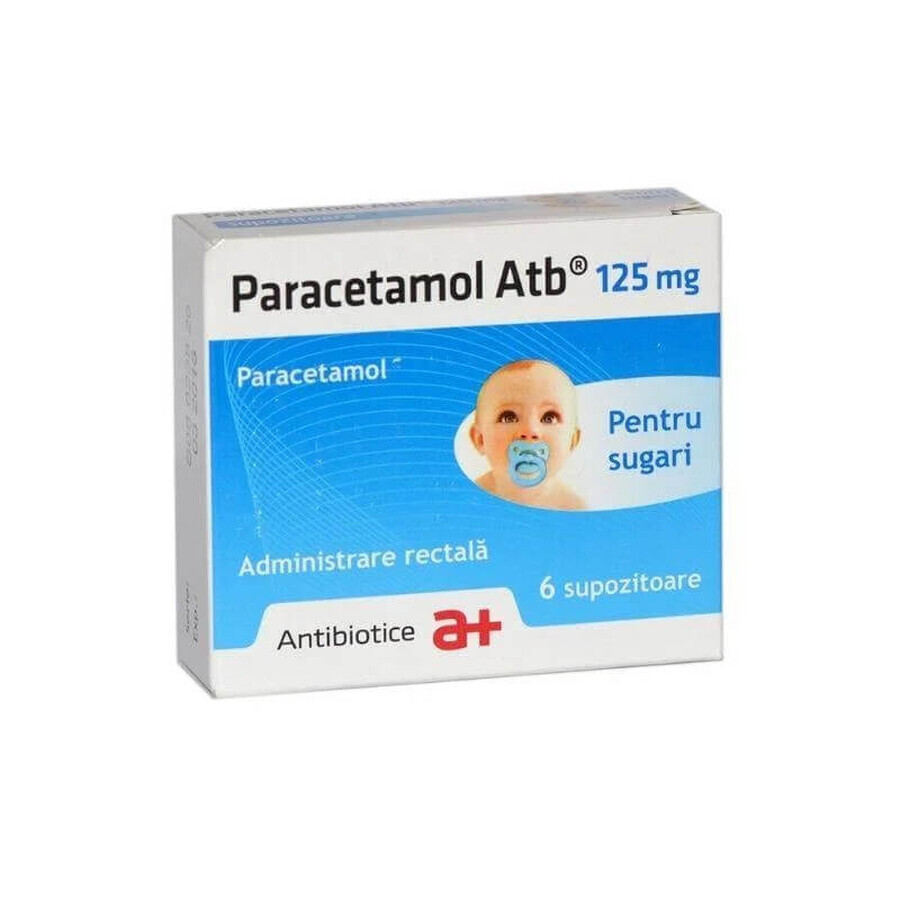 Paracetamolo 125 mg, 6 supposte, Antibiotice SA