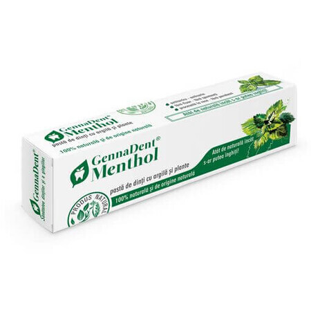 Dentifrice GennaDent Menthol, 80 ml, Vivanatura