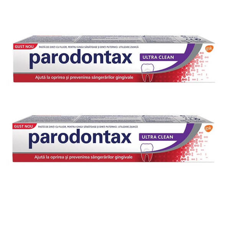 Dentifrice Ultra Clean Parodontax, 75 + 75 ml, Gsk