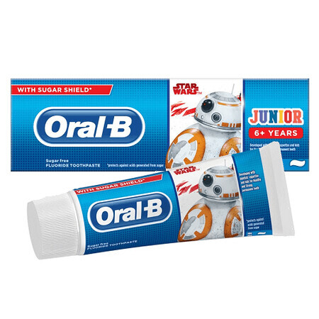 Tandpasta, Junior 6+, Star Wars, 75 ml, Oral-B