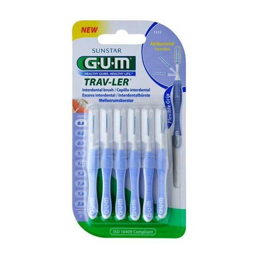 Interdentale ragers Trav-Ler 0.6 mm, 6 stuks, Sunstar Gum