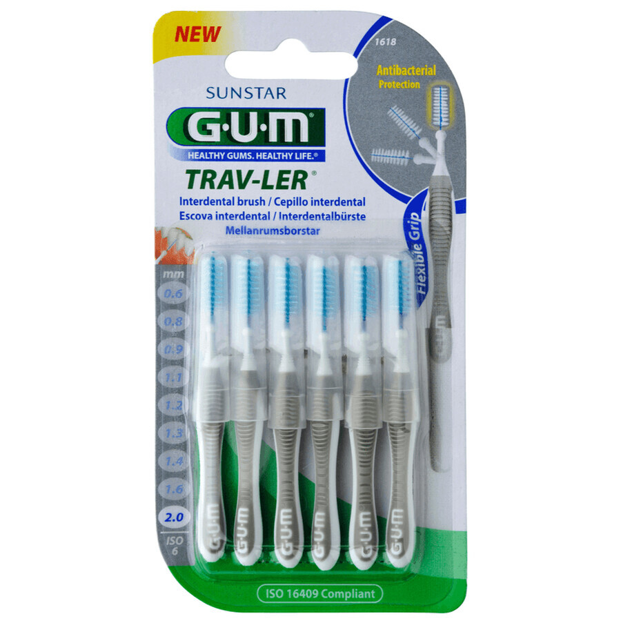 Interdentale ragers Trav-Ler 2 mm, 6 stuks, Sunstar Gum