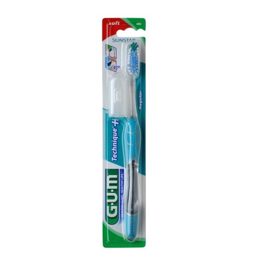 Brosse à dents GUM TECHNIQUE +, souple, régulière (490), Sunstar Gum