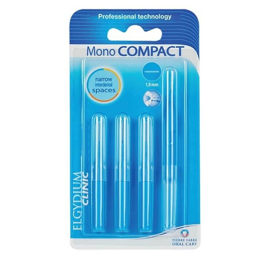 Cepillos interdentales Mono Compact Azul, 4 piezas, Elgydium