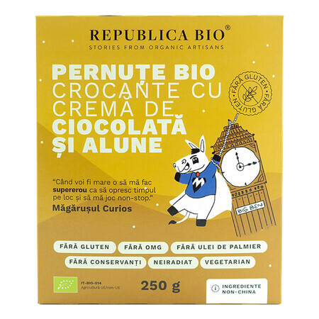 Crujiente de chocolate BIO SIN GLUTEN, 250 g, Republica BIO