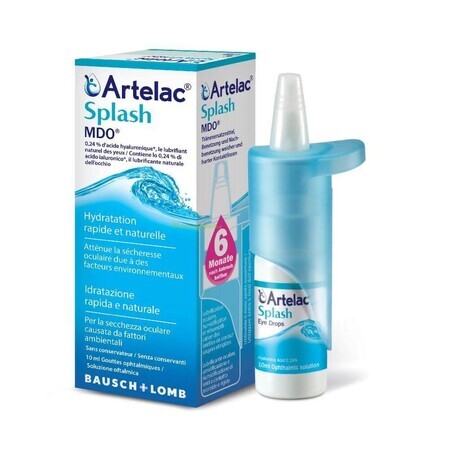 Artelac Splash MDO Oogdruppels, 10 ml, Bausch Lomb