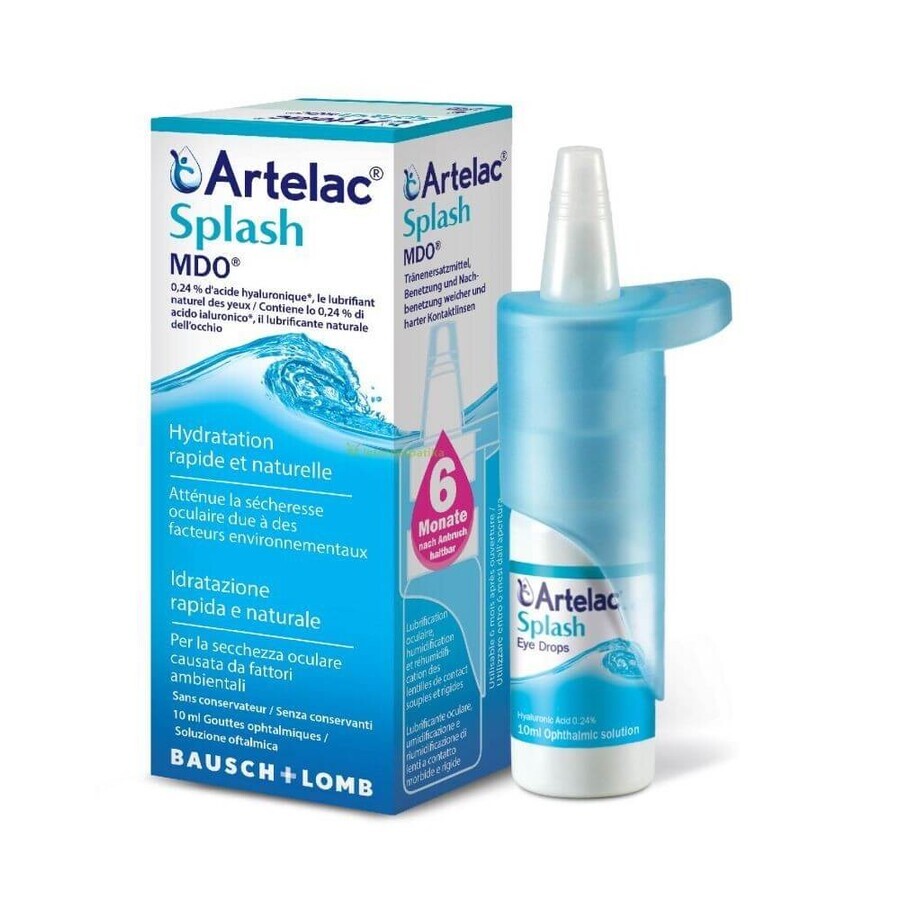 Artelac Splash MDO Oogdruppels, 10 ml, Bausch Lomb