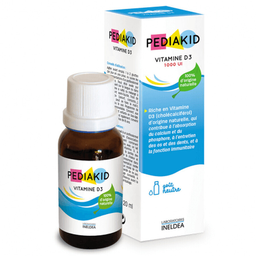 Vitamin D3 drops, 20 ml, Pediakid