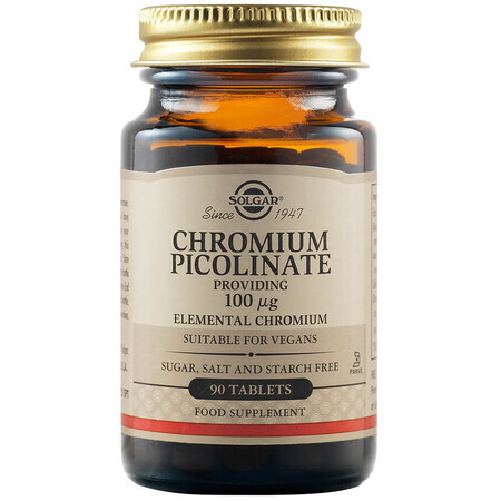 Chroompicolinaat 100 mcg, 90 tabletten, Solgar