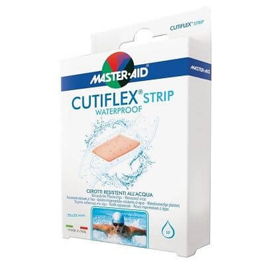 Cutiflex Strip Master-Aid waterdichte pleisters, 78x26 mm, 10 stuks, Pietrasanta Pharma