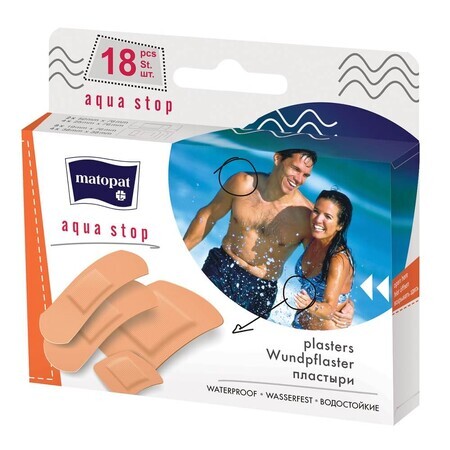 Aqua Stop water resistant patches, 18 pieces, Matopat