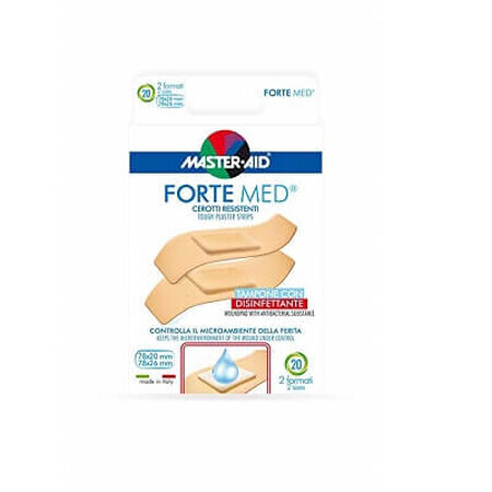 Forte Med Master-Aid patchs ultra résistants, 2 tailles, 20 pièces , Pietrasanta Pharma