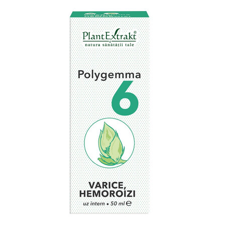 Polygemma 6 Veines variqueuses et hémorroïdes, 50 ml, Extraits de plantes