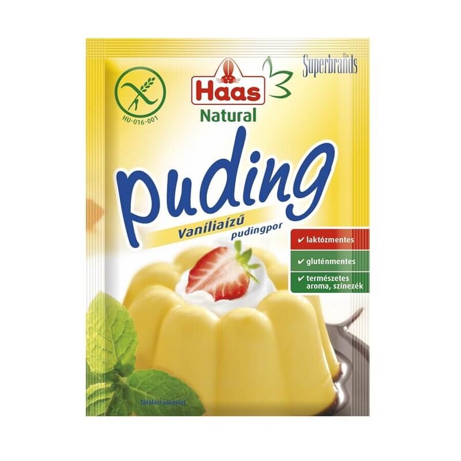 Glutenvrij vanillepuddingpoeder, 40 g, Haas Natural