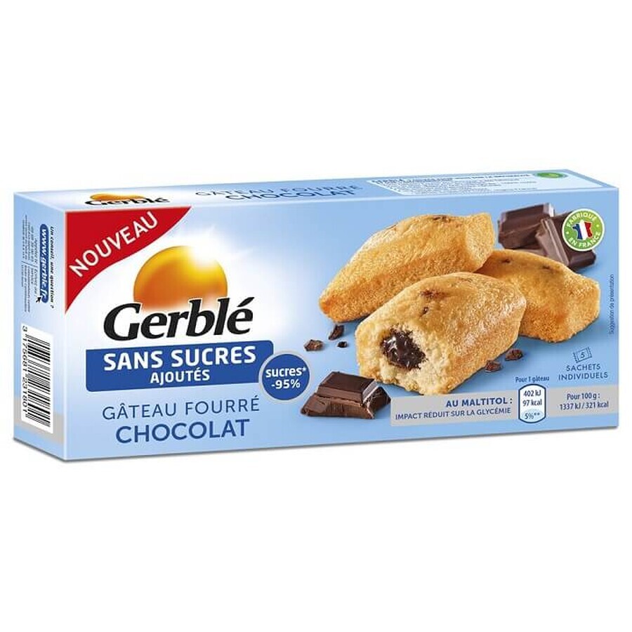 Gevulde chocoladecake zonder toegevoegde suiker, 150 g, Gerble