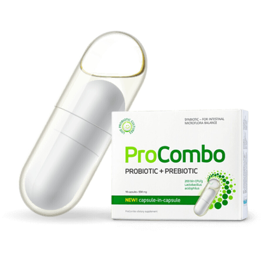 ProCombo probioticum + prebioticum voor een evenwichtige darmflora, 10 capsules, Vitaslim