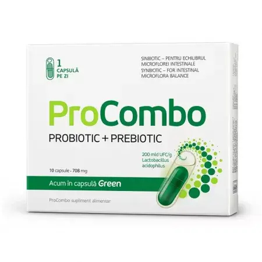 ProCombo probioticum + prebioticum voor een evenwichtige darmflora, 10 capsules, Vitaslim