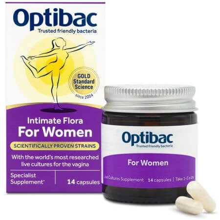 Probiótico para la flora vaginal, 14 cápsulas, OptiBac