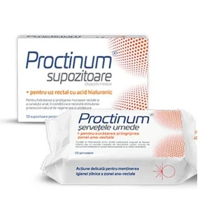 Proctinum 10 zetpillen + vochtige doekjes 72 stuks, Zdrovit