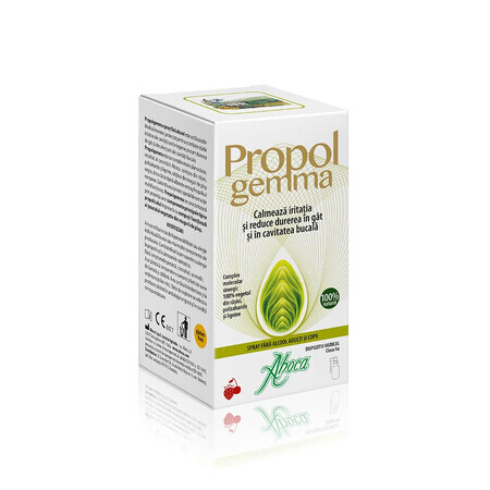 Propolgemma alcoholvrije keelspray voor volwassenen en kinderen, 30 ml, Aboca