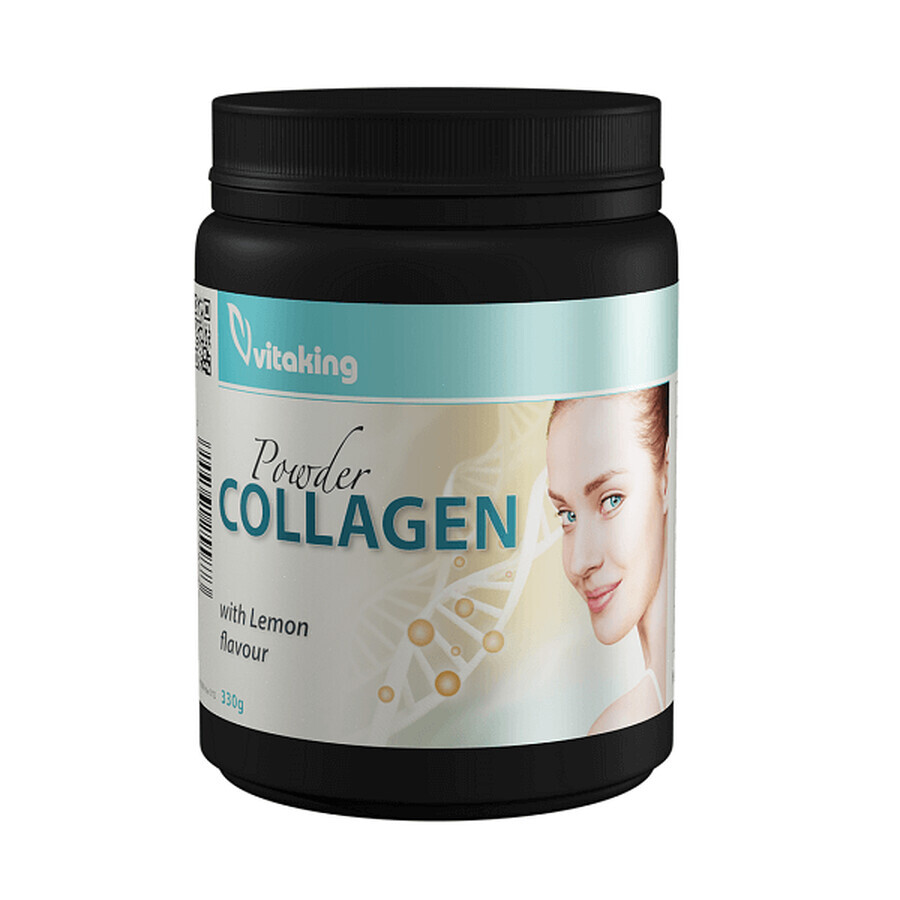 Collageenpoeder plus vitamine C met citroensmaak, 330 gram, VitaKing