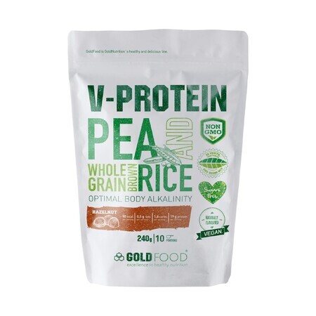 V-Protein Pinda Plantaardig Eiwitpoeder, 240 g, Gold Nutrition