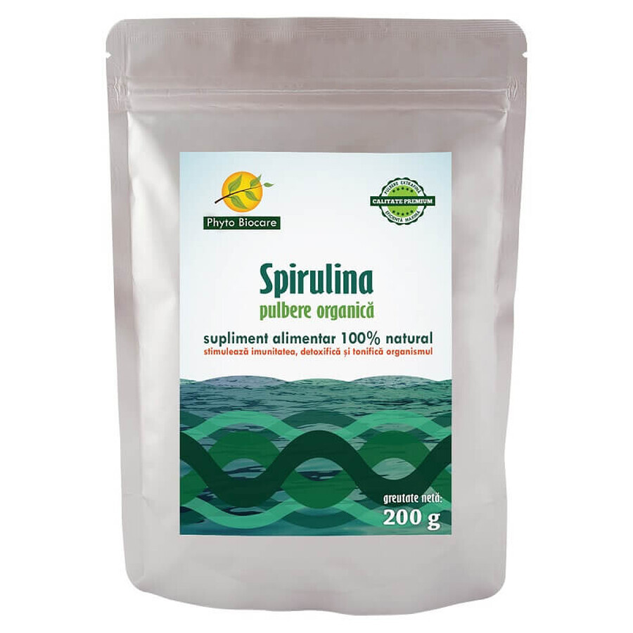 Spirulina powder, 200 g, Phyto Biocare