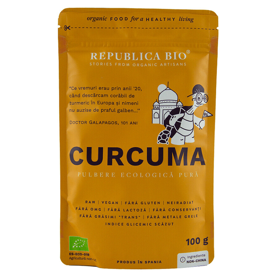 Bio-Kurkuma-Pulver, 100 g, Republica Bio