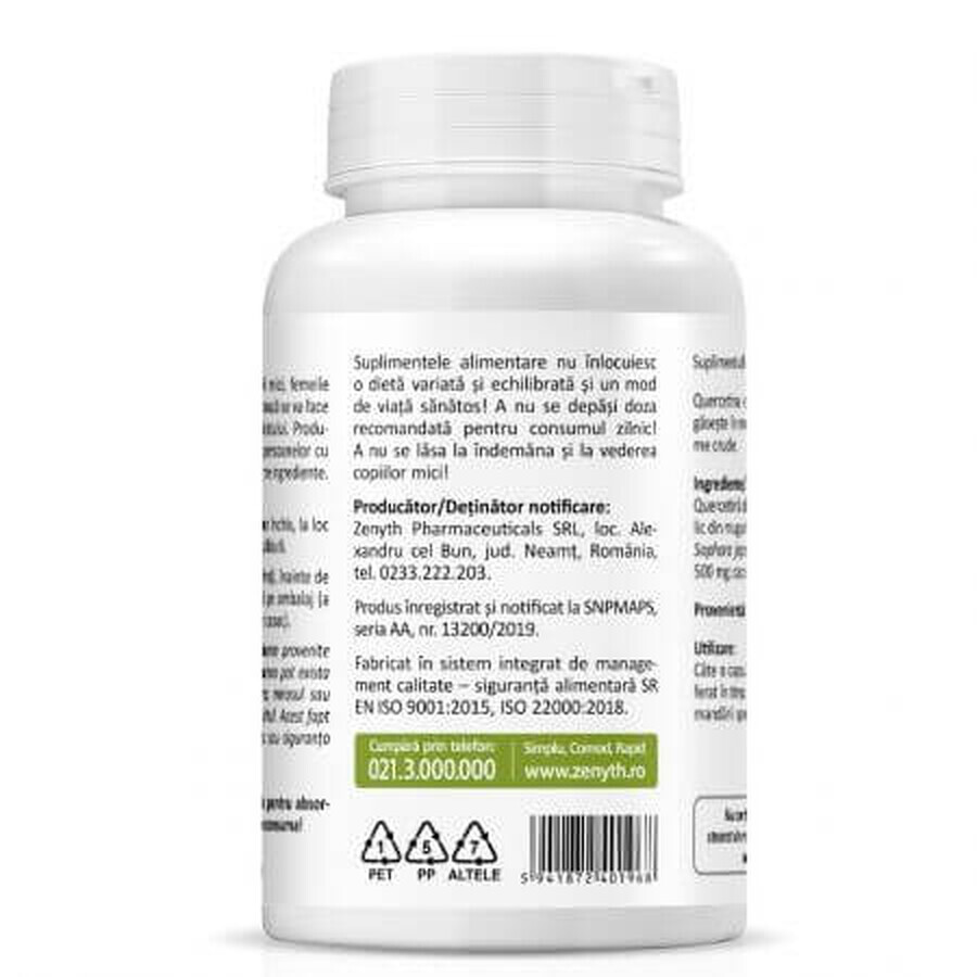 Quercetin 500mg, 90 capsule, Zenyth